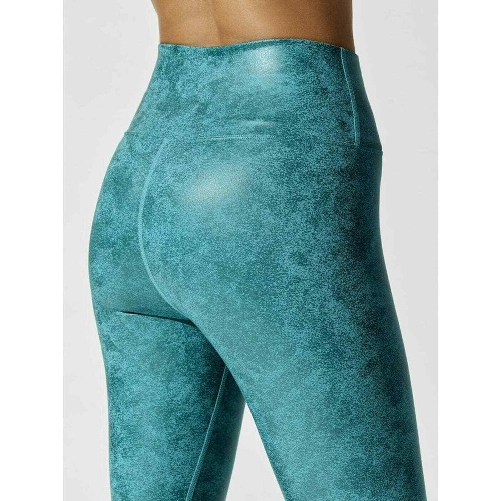 Carbon38 Teal Leggings and Crop Top Set - Picture 6 of 11